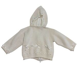 Rudin Needlecraft Custom knit infant hooded sweater 0-3 Mo